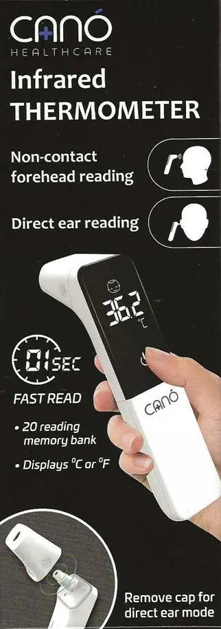 Cano Healthcare - 2 in 1 Infrared Ear & Non Contact Thermometer Home Diagnostics UK