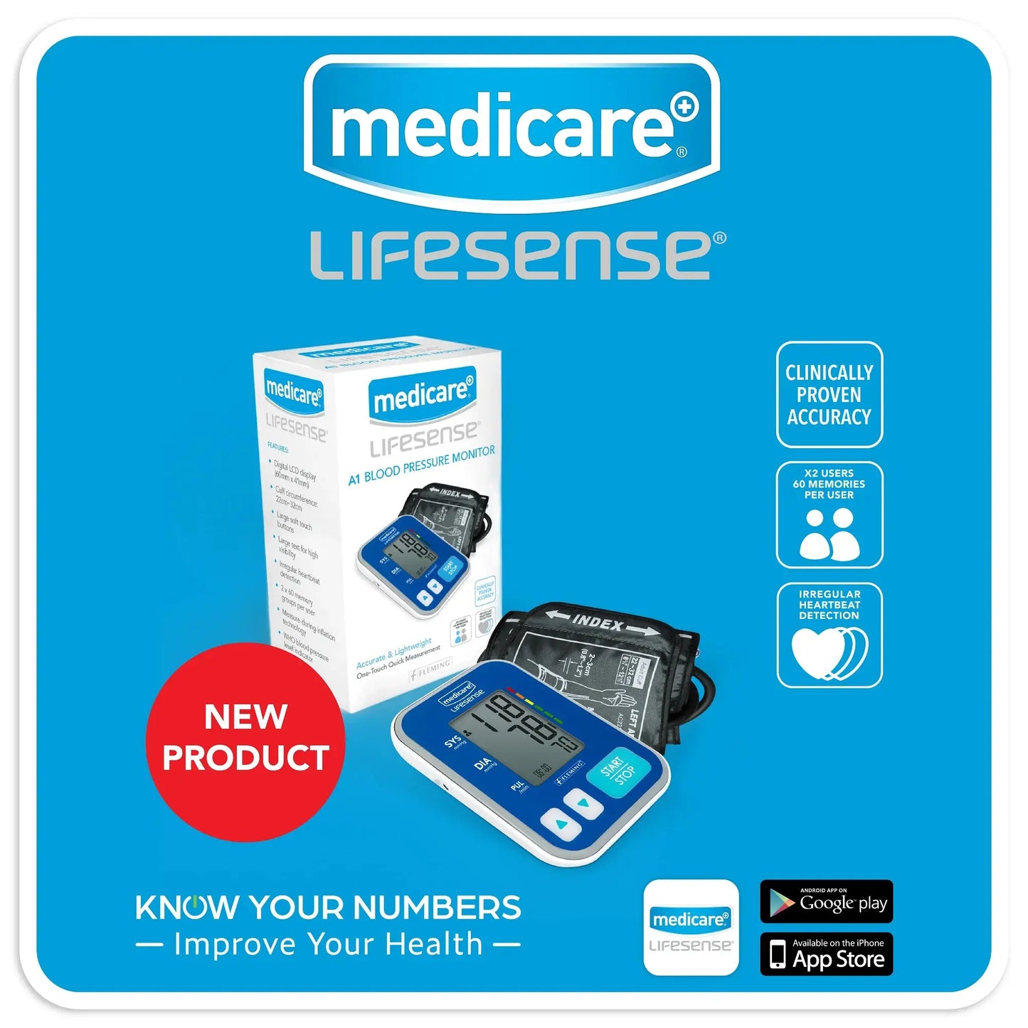 Medicare LIFESENSE A1 BLOOD PRESSURE MONITOR Home Diagnostics UK
